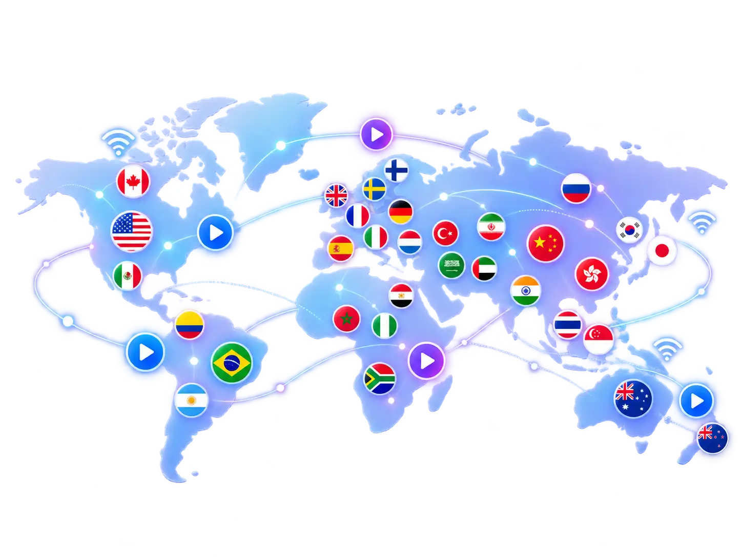 Jesko IPTV Worldwide Channel Coverage Map United States